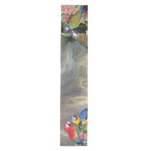 Macaw Parrot Bird Orchid Flower Table Runner Medium Tafelloper (Voorkant)