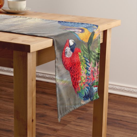 Macaw Parrot Bird Orchid Flower Table Runner Medium Tafelloper (Voorbeeld)