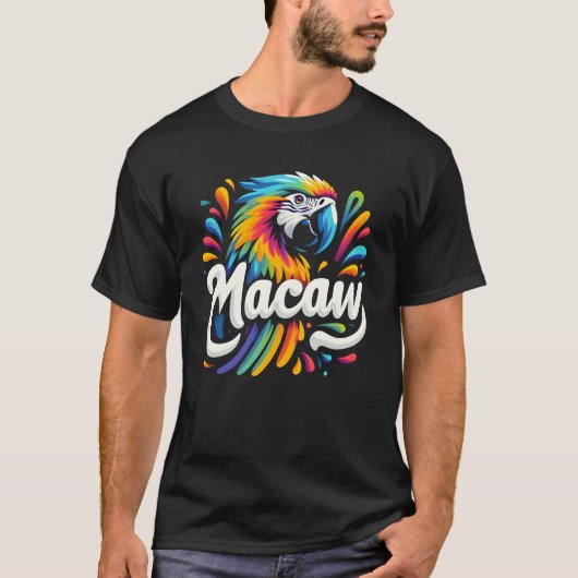 Macaw Parrot Bird T-shirt (Voorkant)