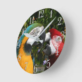 Macaw Parrot Birds Wildlife Animal Wall Clock Ronde Klok (Hoek)