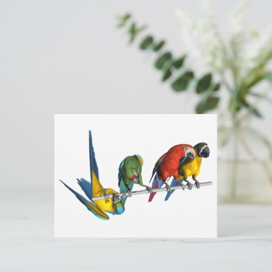 Macaw Parrot Briefkaart (Staand voorkant)