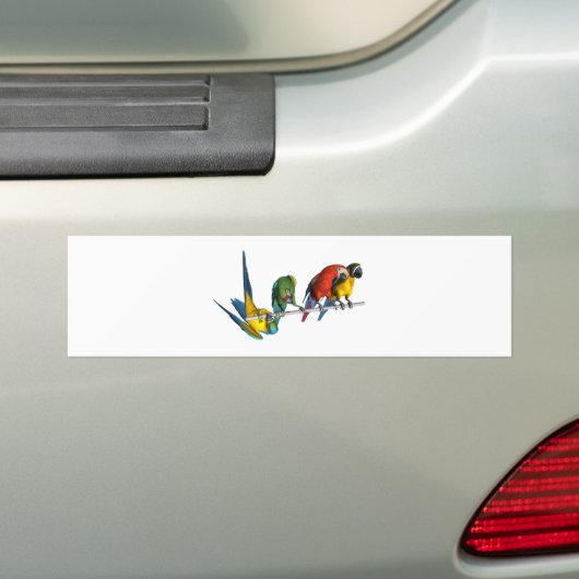 Macaw Parrot Bumpersticker (Op auto)
