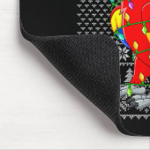 Macaw Parrot Christmas Lights Ugly Sweater Funny B Muismat (Hoek)