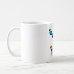 Macaw parrot Delight � Cute Animal Art Koffiemok