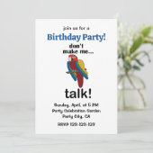 Macaw Parrot Don't Make Me Talk Funny Birthday Kaart (Staand voorkant)