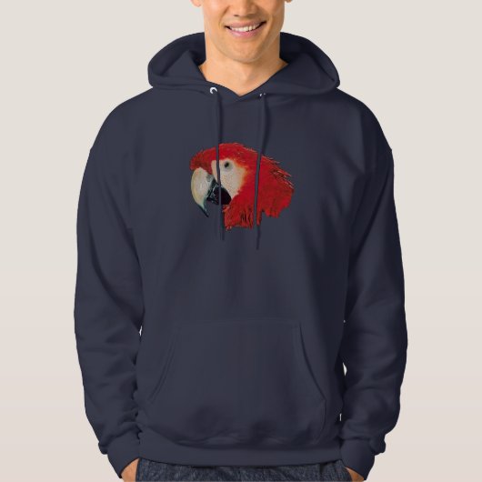 Macaw Parrot Geboste overhemd Hoodie (Voorkant)