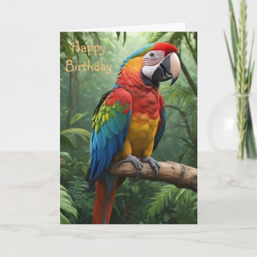 Macaw Parrot in het Oerwoud Kaart (Voorkant)