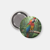 Macaw Parrot in het Oerwoud Magneet (Voorkant / Achterkant)