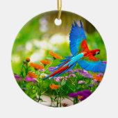 Macaw Parrot Keramisch Ornament (Voorkant)