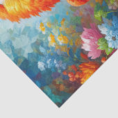 Macaw Parrot met kleurrijke bloemen Decoupage Tissuepapier (Detail)