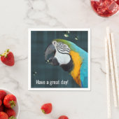 Macaw Parrot met waterbellen Servet (Insitu)