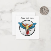 Macaw Parrot Notitiekaartje (Voorkant / Achterkant in situ)