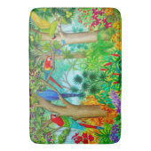 Macaw Parrot Oerwoud Art Bath Mat (Voorkant Verticaal)