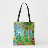 Macaw Parrot Oerwoud Art Canvas tas (Voorkant)