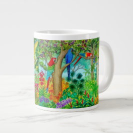 Macaw Parrot Oerwoud Art Jumbo Mok