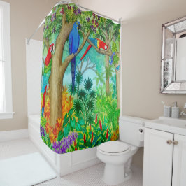 Macaw Parrot Oerwoud Art Showgordijn Douchegordijn
