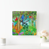 Macaw Parrot Oerwoud Art Wall klok (Huis)