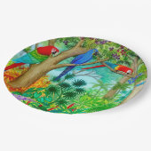 Macaw Parrot Oerwoud Bord (Gekanteld)