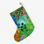 Macaw Parrot Oerwoud kerststaart Kleine Kerstsok (Achterkant (Hangend))