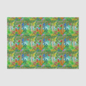 Macaw Parrot Oerwoud Kunststofpapier Tissuepapier (Voorkant)