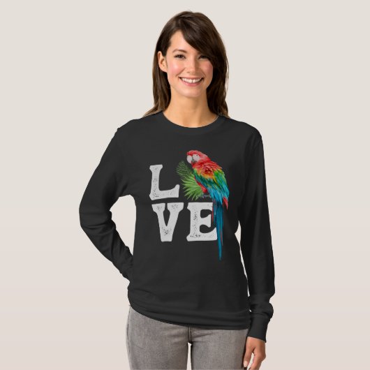 Macaw   Parrot Owner Tee Parrot Artwork T-shirt (Voorkant volledig)