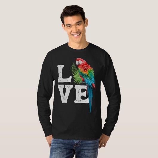 Macaw   Parrot Owner Tee Parrot Artwork T-shirt (Voorkant volledig)