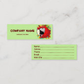 Macaw Parrot Paper Craft Mini Visitekaartje (Voorkant / Achterkant)