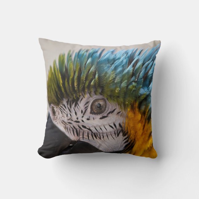 Macaw Parrot Portrait Pillow Kussen (Voorkant)