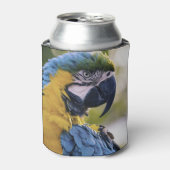 Macaw Parrot Profiel Portret Foto Blikjeskoeler (Blikje Voorkant)