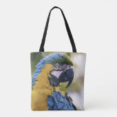 Macaw Parrot Profiel Portret Foto Tote Bag (Achterkant)