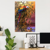 MACAW PARROT RAIN FOREST OUTPOST POSTER (Thuiskantoor)