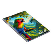 Macaw Parrot Rainforest Spiral Photo Notitieboek (Rechterzijde)