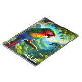 Macaw Parrot Rainforest Spiral Photo Notitieboek (Linkerzijde)