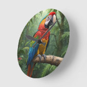 Macaw Parrot Ronde Klok (Hoek)