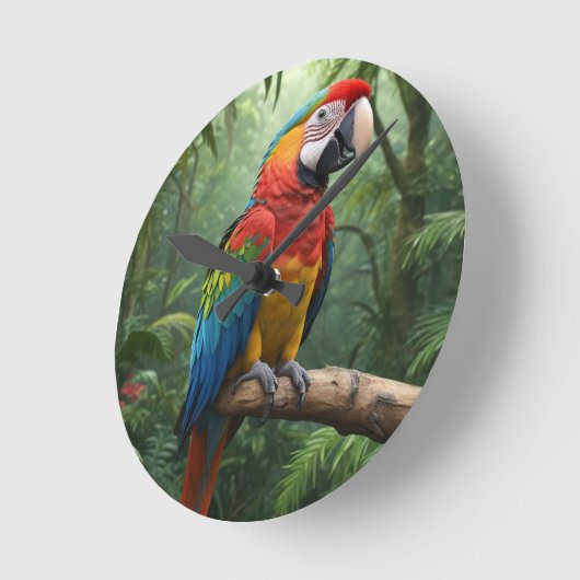 Macaw Parrot Ronde Klok (Hoek)