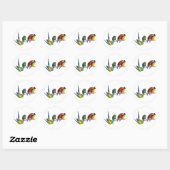 Macaw Parrot Ronde Sticker (Vel)