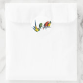 Macaw Parrot Ronde Sticker (Tas)