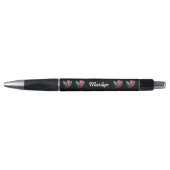 Macaw Parrot, Tropical Bird Safari Animal Black 🦜 Pen (Voorkant)