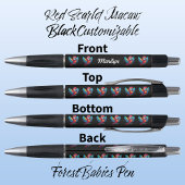 Macaw Parrot, Tropical Bird Safari Animal Black 🦜 Pen