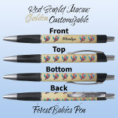 Macaw Parrot, Tropical Bird Safari Animal Gold 🦜 Pen