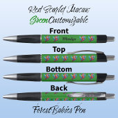 Macaw Parrot, Tropical Bird Safari Animal Green 🦜 Pen