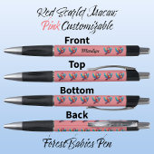 Macaw Parrot, Tropical Bird Safari Animal Pink 🦜 Pen