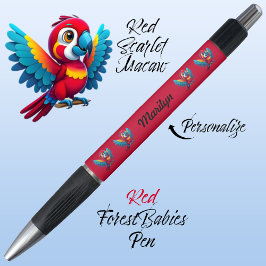 Macaw Parrot, Tropical Bird Safari Animal Red 🦜 Pen