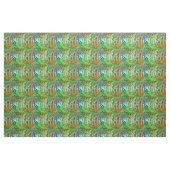 Macaw Parrot. Tropisch Oerwoud gecomprimeerd katoe Stof (Fat Quarter)