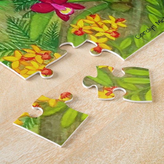 Macaw Parrot Tropisch Oerwoud Jigzaag Puzzle Legpuzzel (Zijkant)