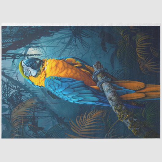 Macaw Parrot Tropische Decoupage Tissuepapier (Voorkant)