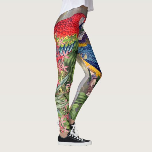 Macaw Parrot-vogel over de Leggings (Rechts)
