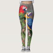 Macaw Parrot-vogel over de Leggings (Voorkant)