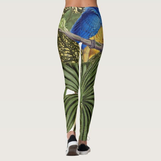 Macaw Parrot vogel over Leggings afdrukken (Achterkant)