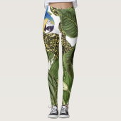 Macaw Parrot vogel over Leggings afdrukken (Voorkant)